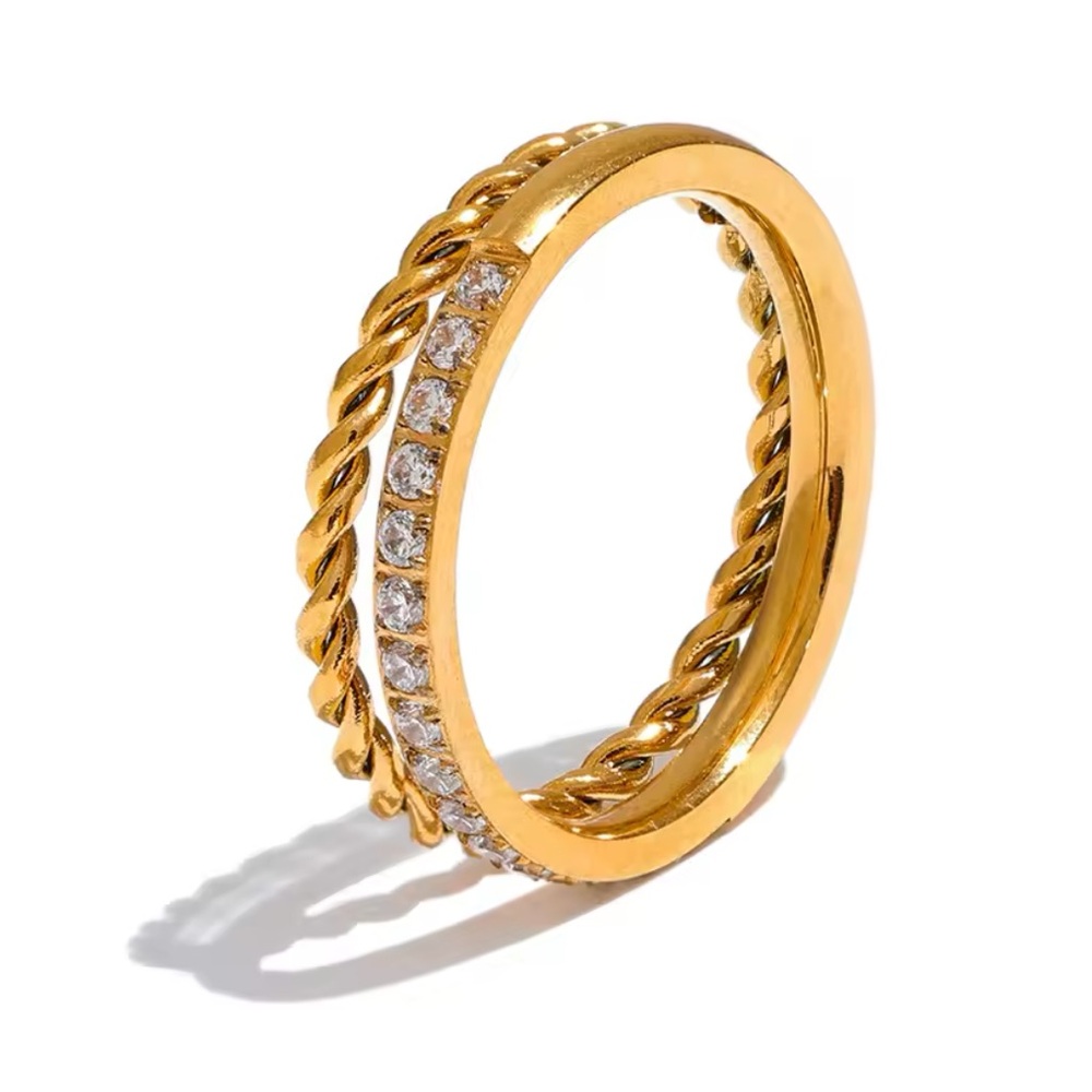 Stainless Steel Gold Ring